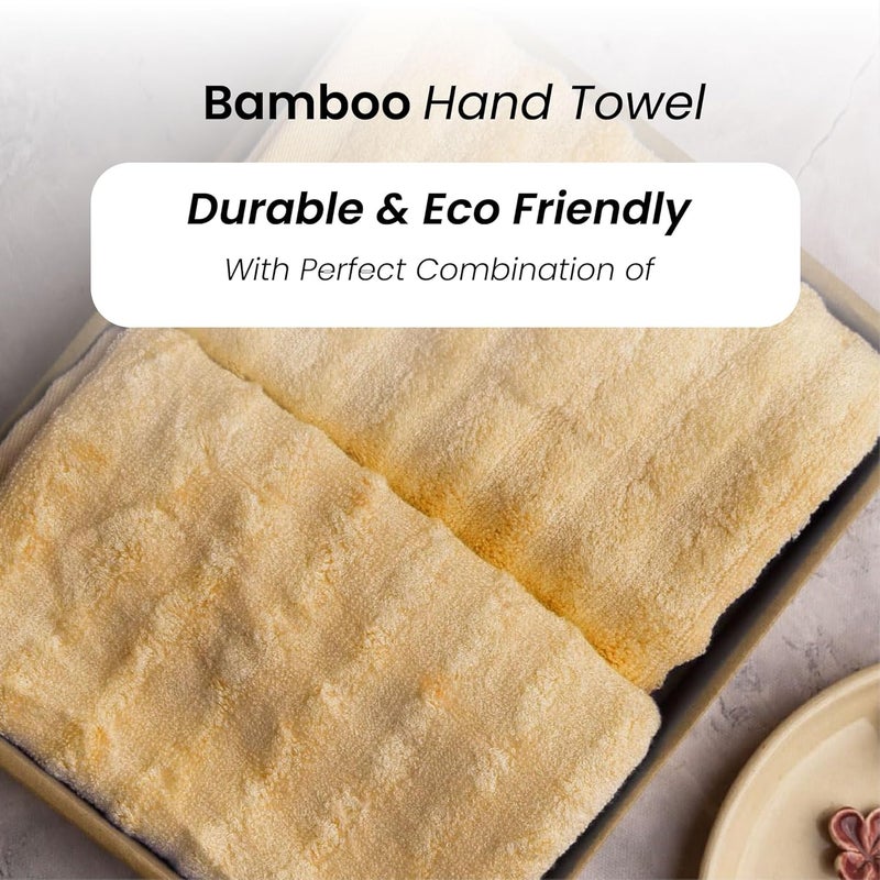 Mush Bamboo Hand Towels Set of 2 | 100% Bamboo Gym Towel for Men/Women Workout | Ultra Soft, Absorbent & Quick Dry Towel for Gym, Travel, Sports and Yoga | 40 x 60 cms | 600 GSM (Golden Brown) - Image 4