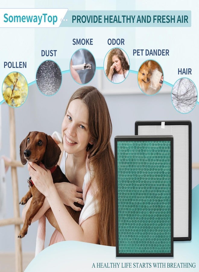 SOMEWAYTOP APH260 Replacement Compatible with APH260 and APH320 3-in-1 Filtration H13 True HEPA Air Cleaner for Large Room Pre-filter Plus Efficiency Carbon, 2-Pack - Image 4
