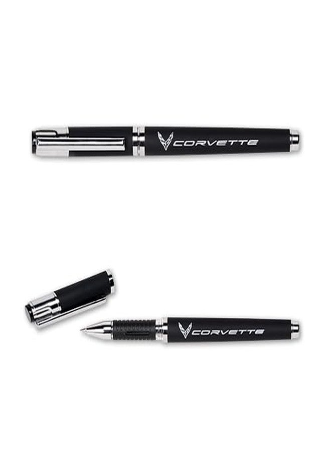 SR1 Performance C8 Corvette Earl Gel Black Ink Pen for Writing - Silver/Black