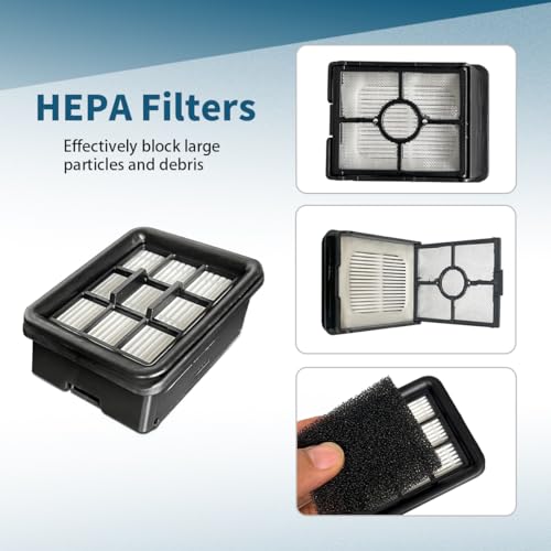 Leacheery مجموعة فرشاة استبدال ومرشحات HEPA متوافقة مع مكنسة بيسيل كروس ويف HF3 اللاسلكية لتنظيف الرطب/الجاف طراز 3649A - Image 3