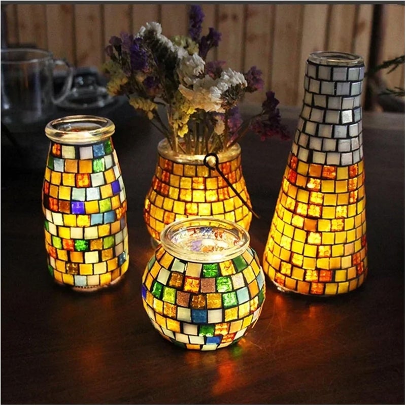 Mosaic Tiles 100g/3.5oz(Approx.35pcs) Mosaic Quartz Tiles 2cm/0.78in Square Tile 0.4cm/0.15in Thickness DIY Craft Materials Mixed Color Mix - Image 3