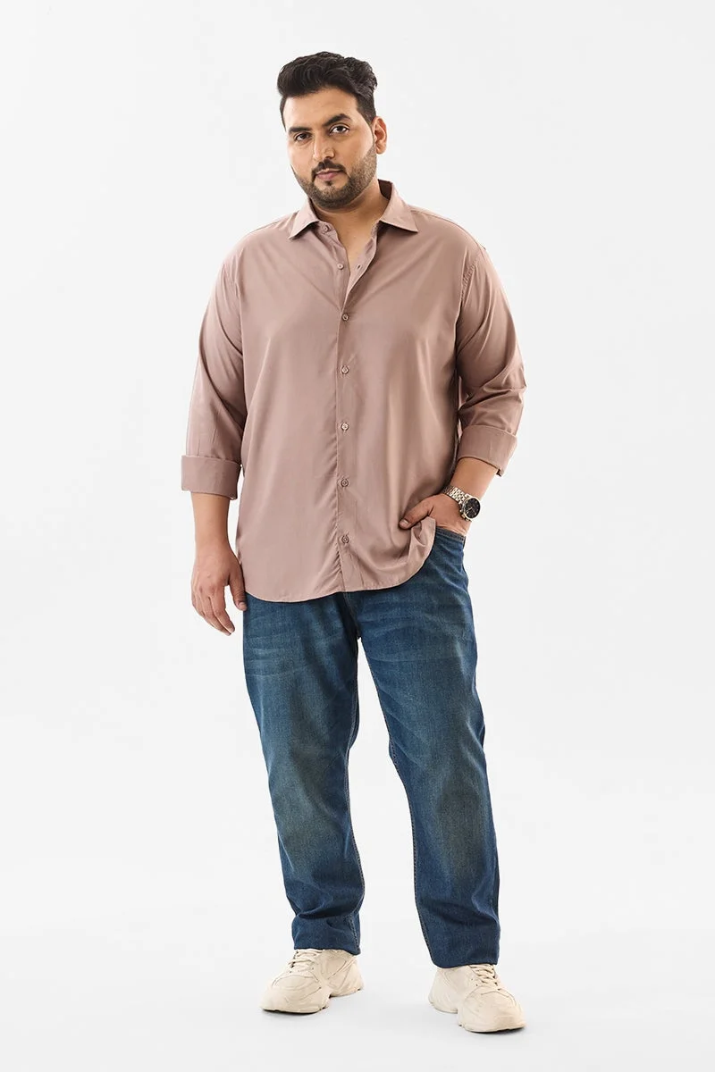 سنيتش قميص مقاس كبير فيسكوز % بقصة عادية