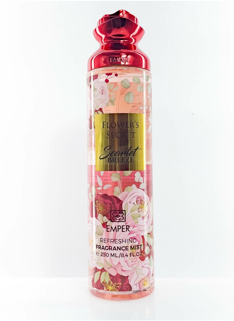 Emper Flowers Secret Scarlet Breeze - Pour Femme - Fragrance Mist - 250 Ml  - Image 1