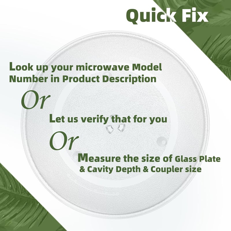 Gemroom 16.5" Microwave Turntable Plate Compatible with Panasonic A06014M00AP F06014M00AP, 16 1/2 inch Microwave Glass Plate Replacement for GE WB48X29704 Frigidaire 5304519348 Whirlpool WPW10510836 - Image 5