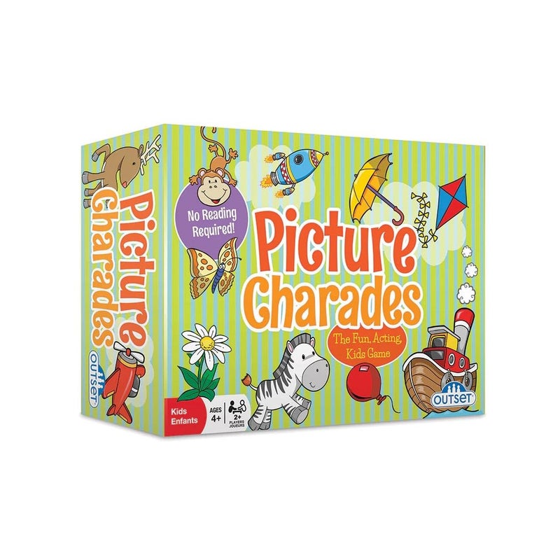 Outset Media Picture Charades No Reading Required Preschool Game for Ages 4 and up Multi Includes 192 Cards Instructions - Image 3