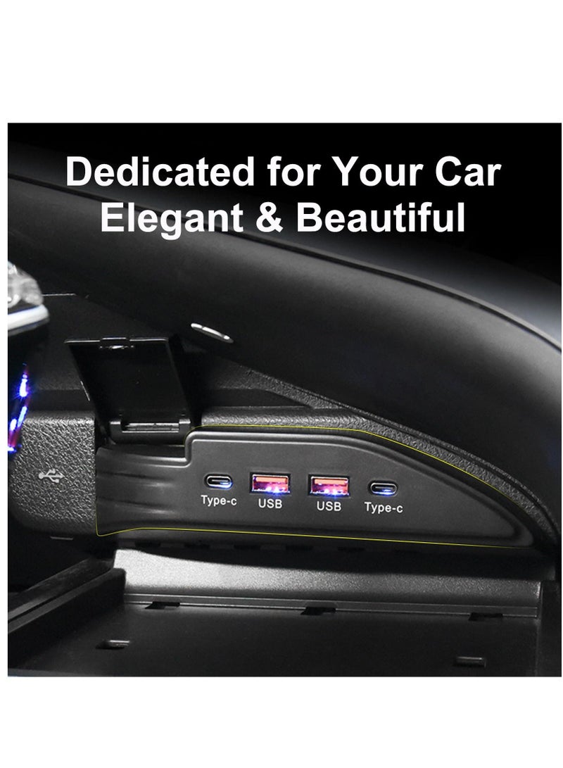 Loquat Dual USB ＆ Typc C Port Fast Charger Compatible with 2017-2023 Toyota Camry, 45W Fast Charging Station Center Console Dedicate to Your Car - Image 2