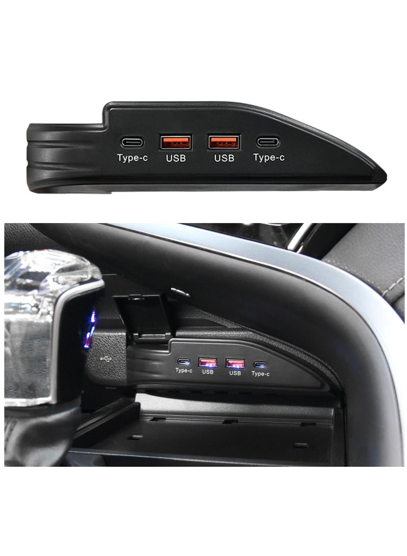 Loquat Dual USB ＆ Typc C Port Fast Charger Compatible with 2017-2023 Toyota Camry, 45W Fast Charging Station Center Console Dedicate to Your Car - Image 1