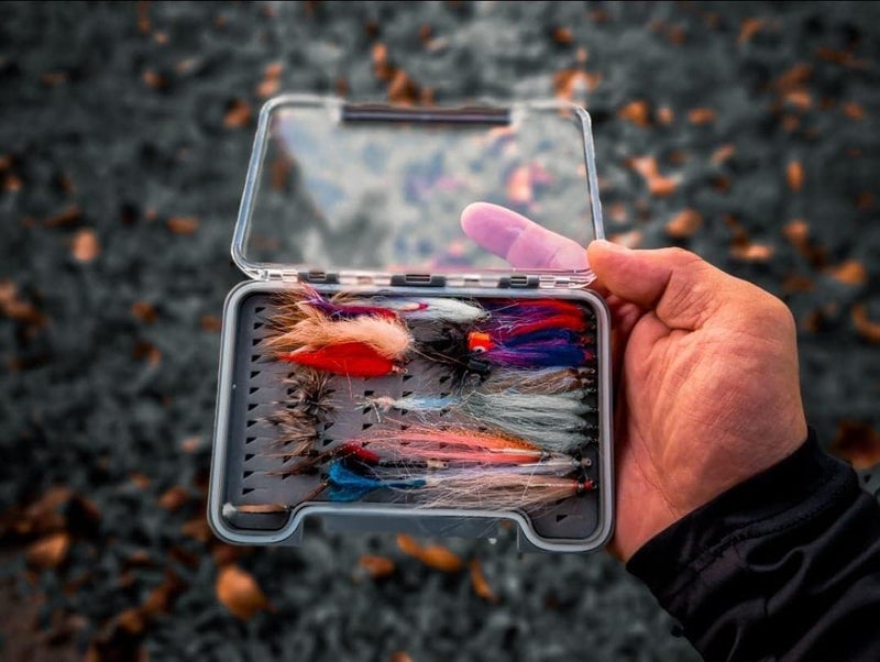 Riverruns Waterproof Fly Fishing Boxes Supper Slim Transparent Fishing Tackle Storage Easy Grip Foams Multi Magnetic Compartments Fishing Tackle Storage Trags 7.36"X4.02"X0.63"(Grey-H046LB) - Image 5