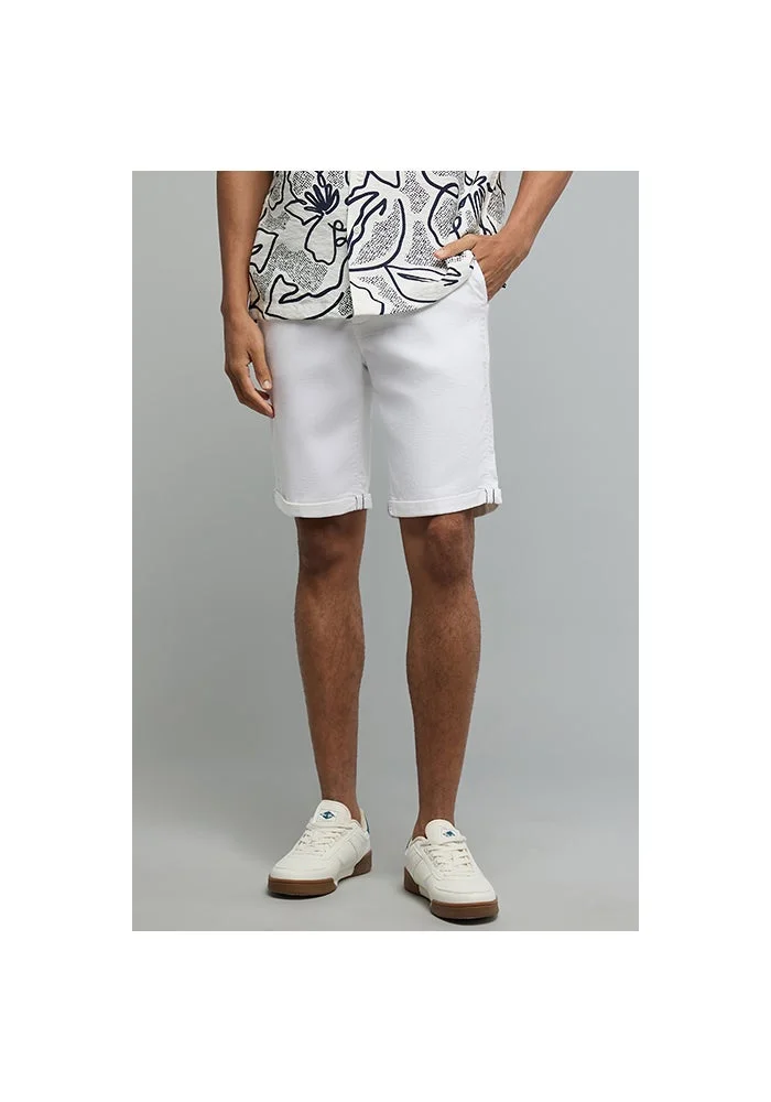 أر أند بي Solid Shorts with Drawstring Waist