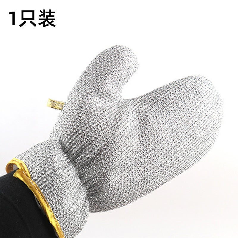 Extended Durable Kitchen Gloves Silver wire dishwashing gloves (single)