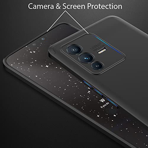 Kapa Double Dip Full 360 Protection Back Case Cover for Vivo V23 PRO (5G) (Black), Polycarbonate - Image 4