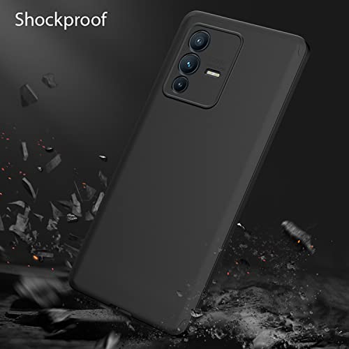 Kapa Double Dip Full 360 Protection Back Case Cover for Vivo V23 PRO (5G) (Black), Polycarbonate - Image 3