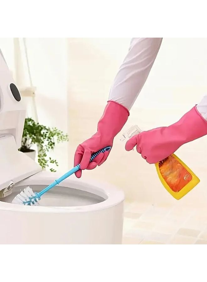 Green Reusable Household Cleaning Gloves Waterproof Nitrile Ambidextrous for Kitchen Bathroom - Image 5