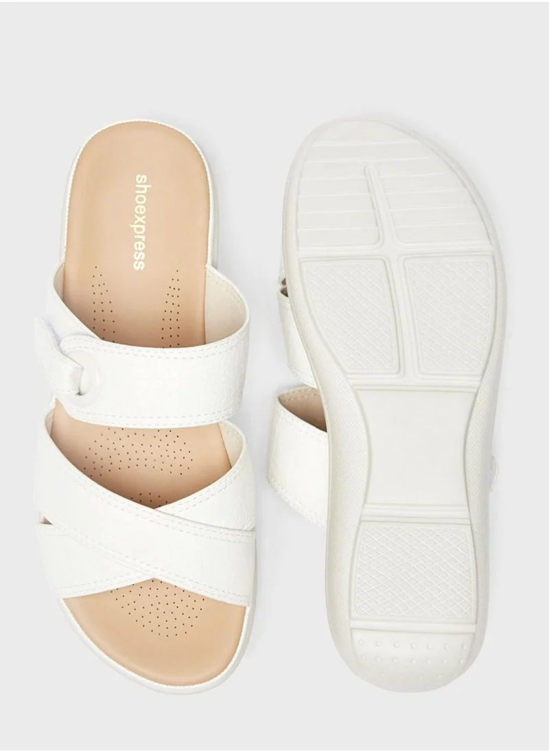 shoexpress Double Strap Wedge Sandals