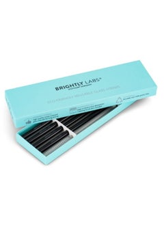 BRIGHTLY LABS Set of 4 Eco-Friendly Reusable Glass Drinking Straws with Cleaning Brush Alternatives for Plastic Straws, Ideal for Daily Use, Travel, and Parties. Reduce Waste, Enjoy Refreshing Beverages  - Image 5