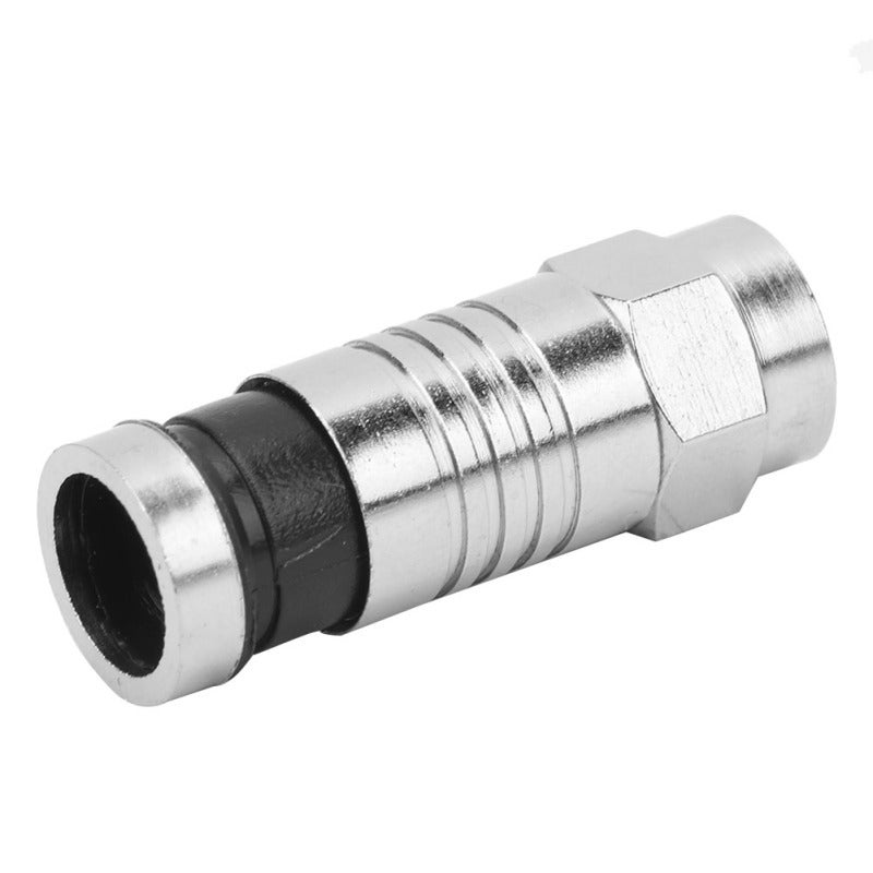 موصل F RG6: تصميم غطاء مكثف لمنع الغبار - موصل F ساتيلي مطابق لمعيار EIA/TIA 568A/B لنقل إشارات الاتصالات من المعدات إلى منطقة العمل - Image 3