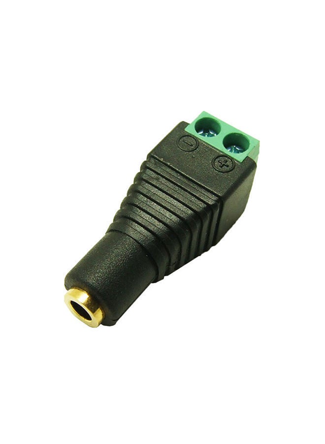 NIBEMINENT Jack Adapter Plug For 2-Pin Solderless Terminal Screw Black - Image 1