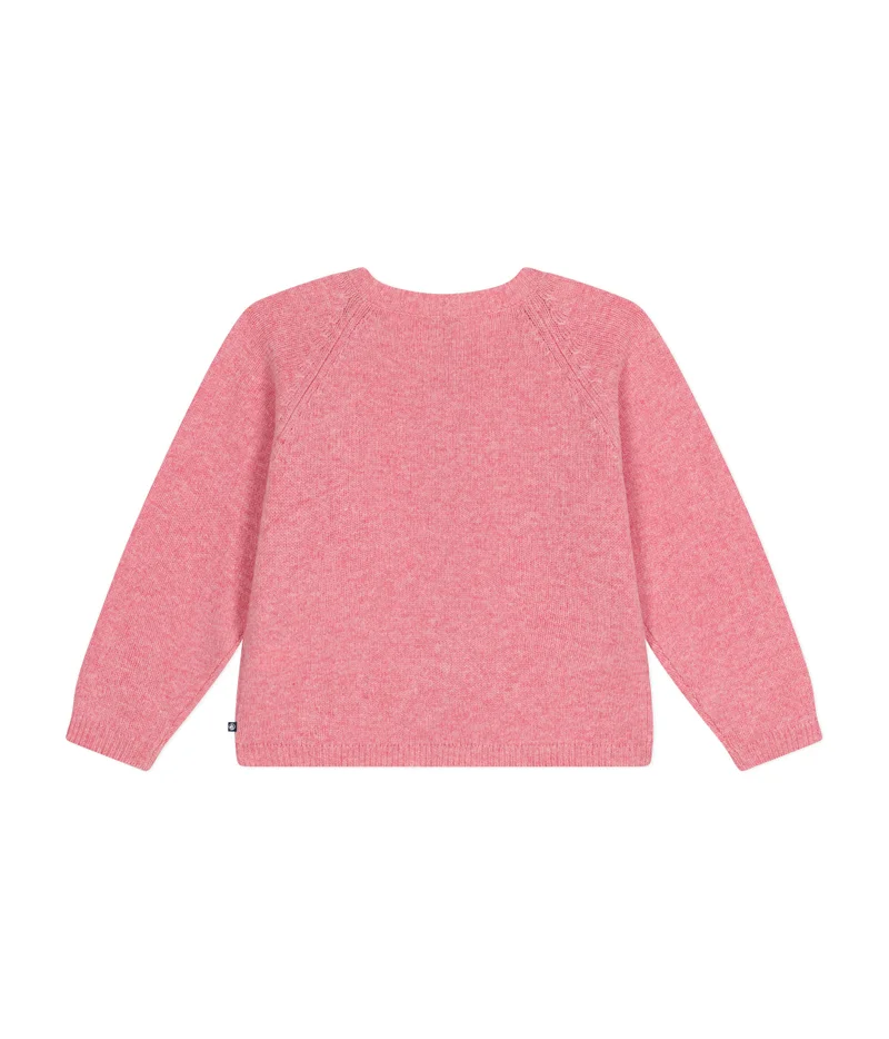 Petit Bateau Cardigan containing wool for little girls.