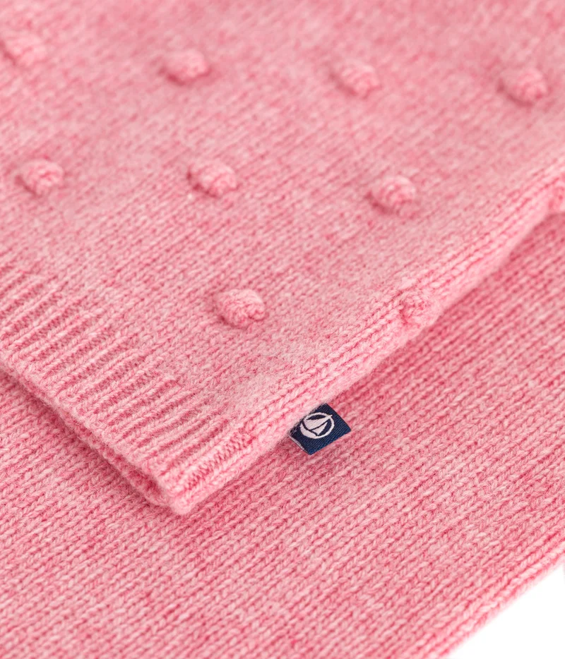 Petit Bateau Cardigan containing wool for little girls.