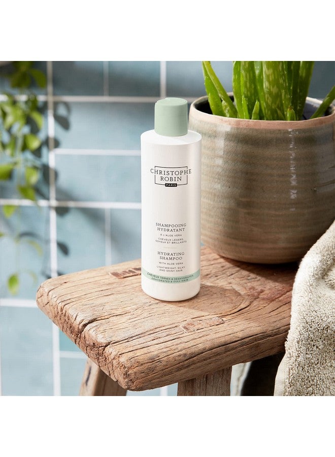 Christophe Robin Hydrating Shampoo With Aloe Vera Lightweight Ultrahydrating For Dry Dull Hair 8.4 Fl. Oz - Image 3