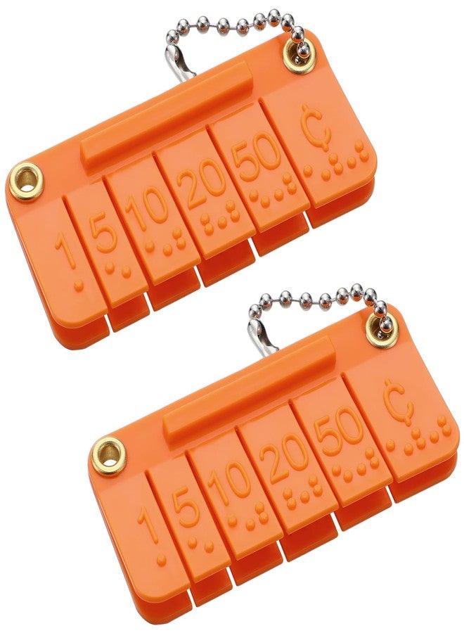 Tellegloww 2 Pcs Plastic Click Pocket Money Brailler Braille Label Maker Braille Gifts for the Blind and Visually Impaired Traveling Shopping - Image 1