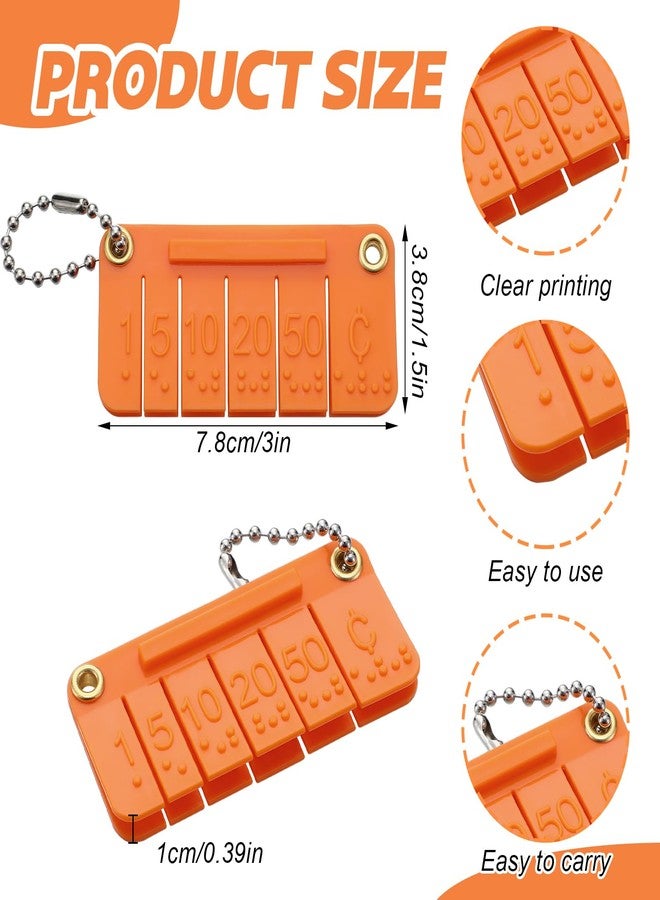 Tellegloww 2 Pcs Plastic Click Pocket Money Brailler Braille Label Maker Braille Gifts for the Blind and Visually Impaired Traveling Shopping - Image 2