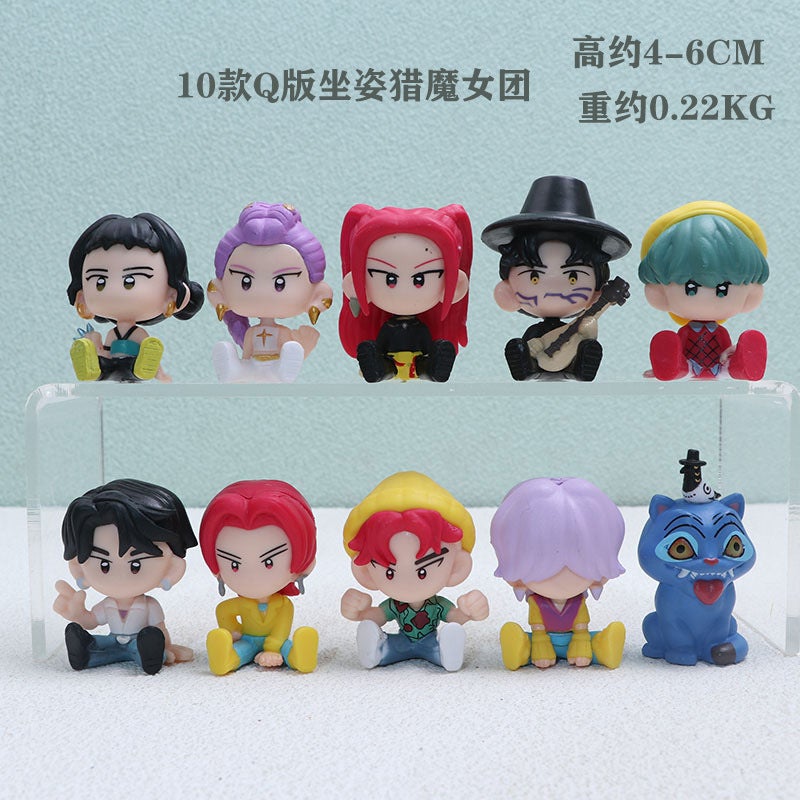 Kpop Hunter Girl Group Figures - Set of 10 Sitting Styles - Image 2