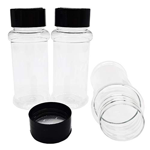 OJYUDD 16 Pack 3.4oz/100ml Plastic Spice Bottles Set,Empty Seasoning Containers with Black Cap,Clear Reusable Containers Jars for Spice,Herbs,Powders,Glitters - Image 5
