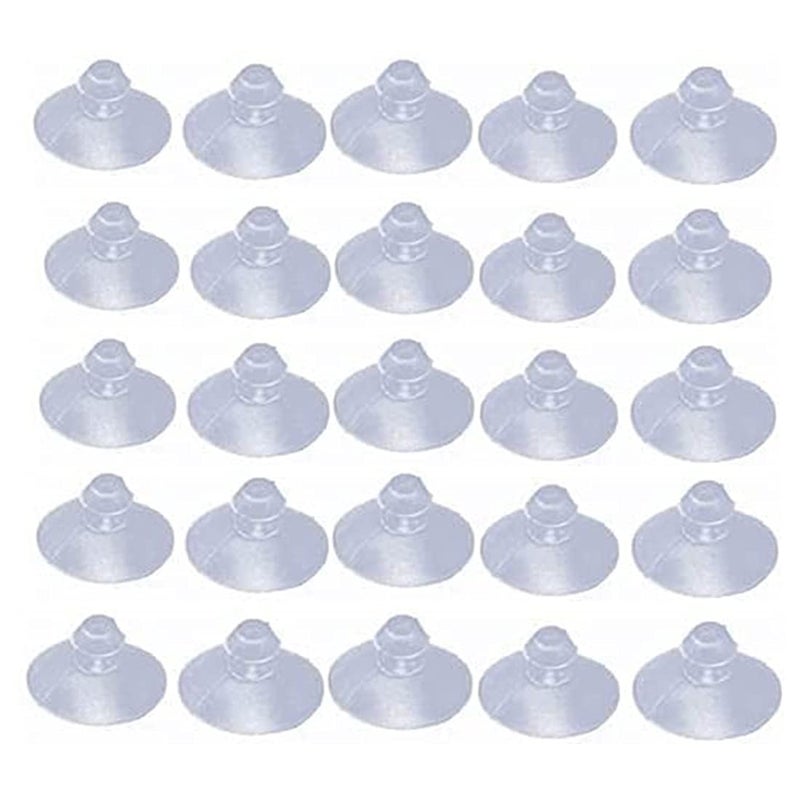bnafes 18mm07 Furniture Desk Glass Transparent AntiCollision Suction Cups Sucker Hanger Pads for Glass Plastic Without Hooks Pack of 25