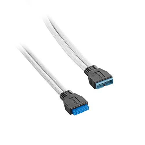 CableMod ModMesh Sleeved Internal USB 3.0 (White, 50cm) - Image 2