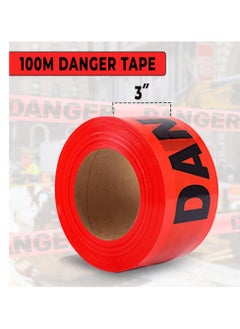 BERRY Berry Set of 2 - 200m High Visibility Danger Safety Tape, Barrier Tape for Construction, Emergency & Hazard Zones  - Image 3