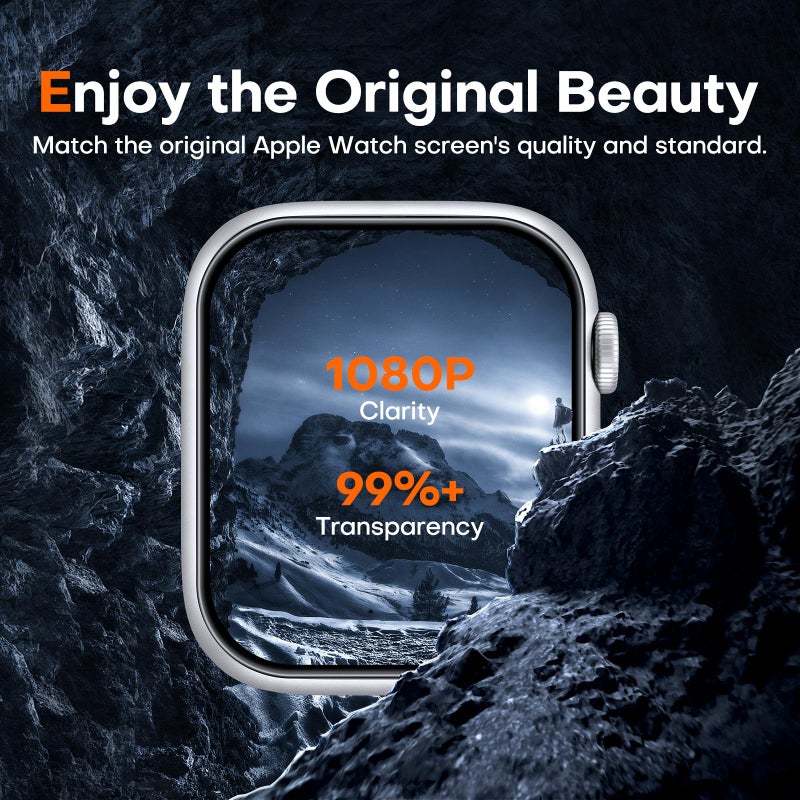 ال كي LϟK [8 Pack] for Apple Watch Series 11/10 Screen Protector 46mm - Image 3