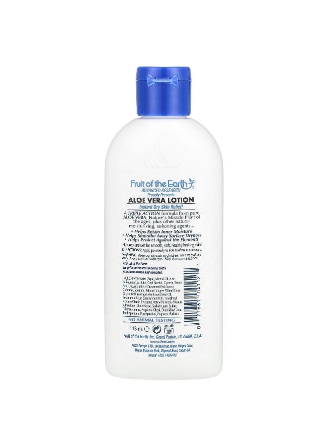 Fruit of the earth Fruit of the Earth, Aloe Vera with Naturals, Skin Care Lotion, 4 fl oz (118 ml)  - Image 2