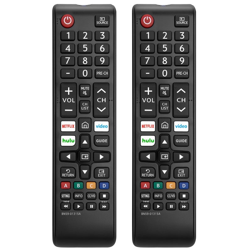 2 Pack Universal Remote Replacement for All Samsung TV - Compatible with Samsung Smart TV, LED, LCD, HDTV, 3D, All Series (Simplified Setup) - Image 1