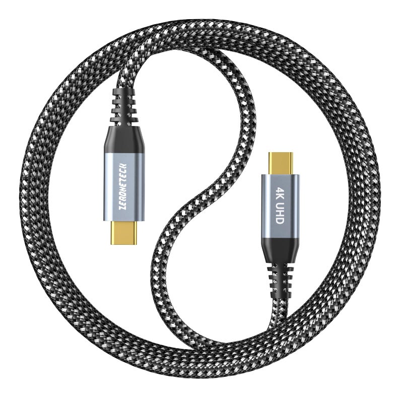 ZeroneTeck USB C Cable 3ft, USB C 3.2 Gen 2X2 Cable, 4K Monitor Video Output, 20Gbps High Speed Data Transfer, 100W Fast Charging for Carplay iPhone 16, MacBook, Dell, ARZOPA, KYY for Portable Monitor - Image 1