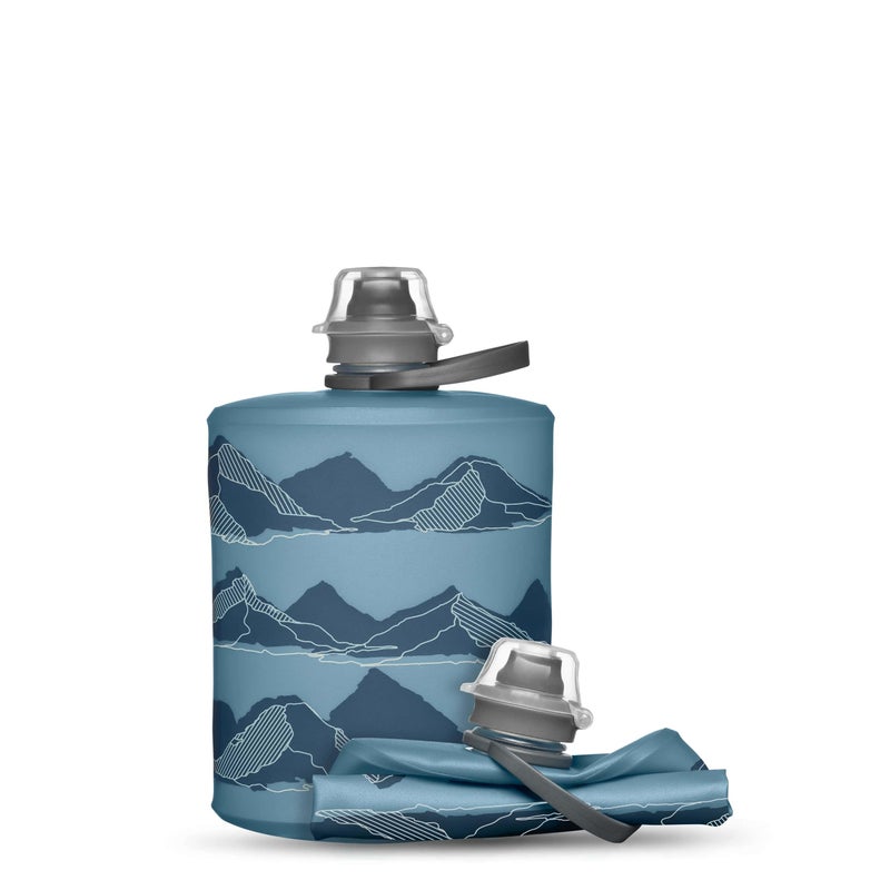 HydraPak Stow Collapsible Water Bottle â€“ 500ml â€“ Ultralight, Leak-Proof, BPA-Free, Filter Compatible Travel u0026 Hiking Flask - MTN Tahoe Blue - Image 1