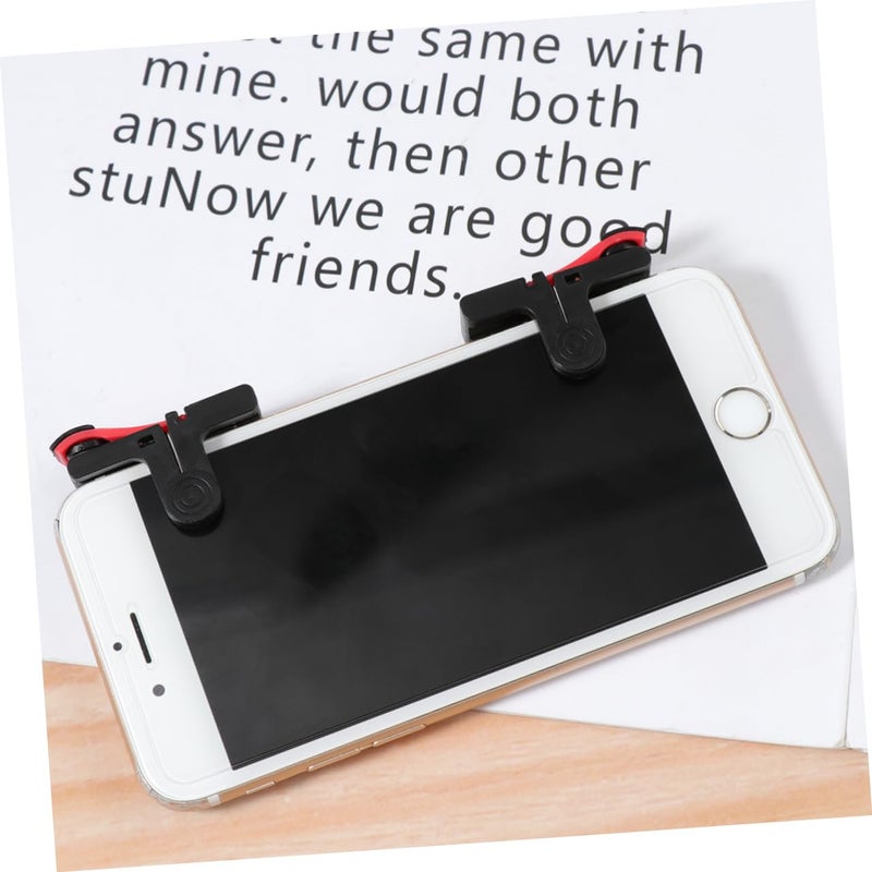 Chicken Eating Artifact Reaction Game Controllers Assist Tools For Mobile Phone Games Black Red Medium Size 2Pcs - Image 4