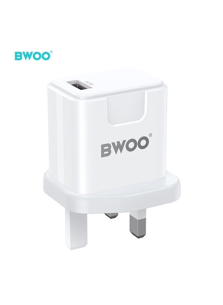 BWOO Qc 3.0 Fast Charging Uk Wall Charger - Image 1
