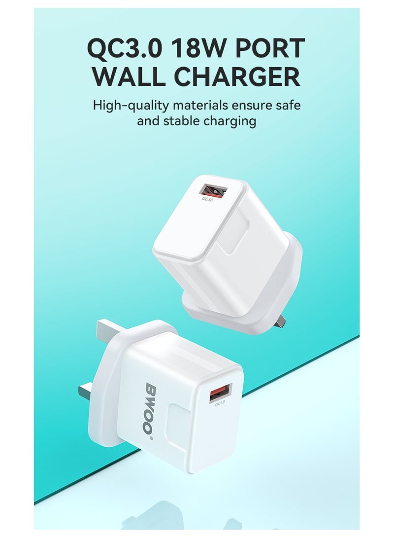 BWOO Qc 3.0 Fast Charging Uk Wall Charger - Image 3