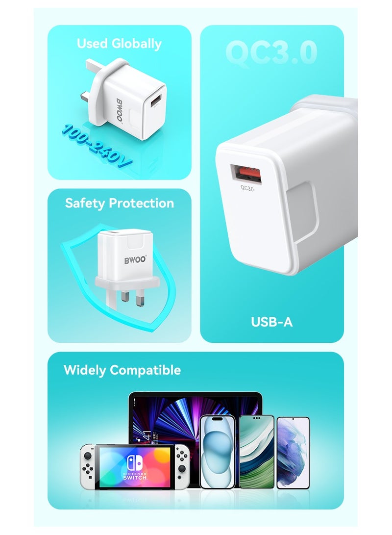 BWOO Qc 3.0 Fast Charging Uk Wall Charger - Image 4