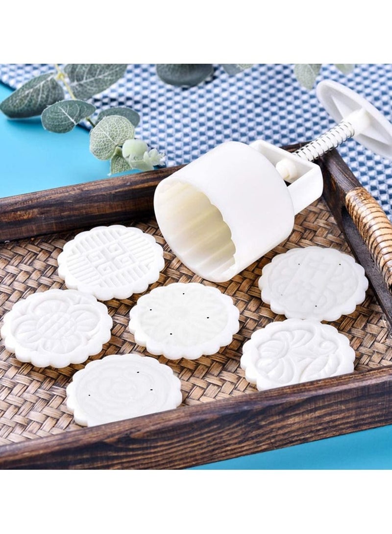 Moon Cake Decorating Tools Oriental Pie Shell Shaped Mooncake Mold Hand Pressure Fondant Pie Baking Tool Accessory Set - Image 1