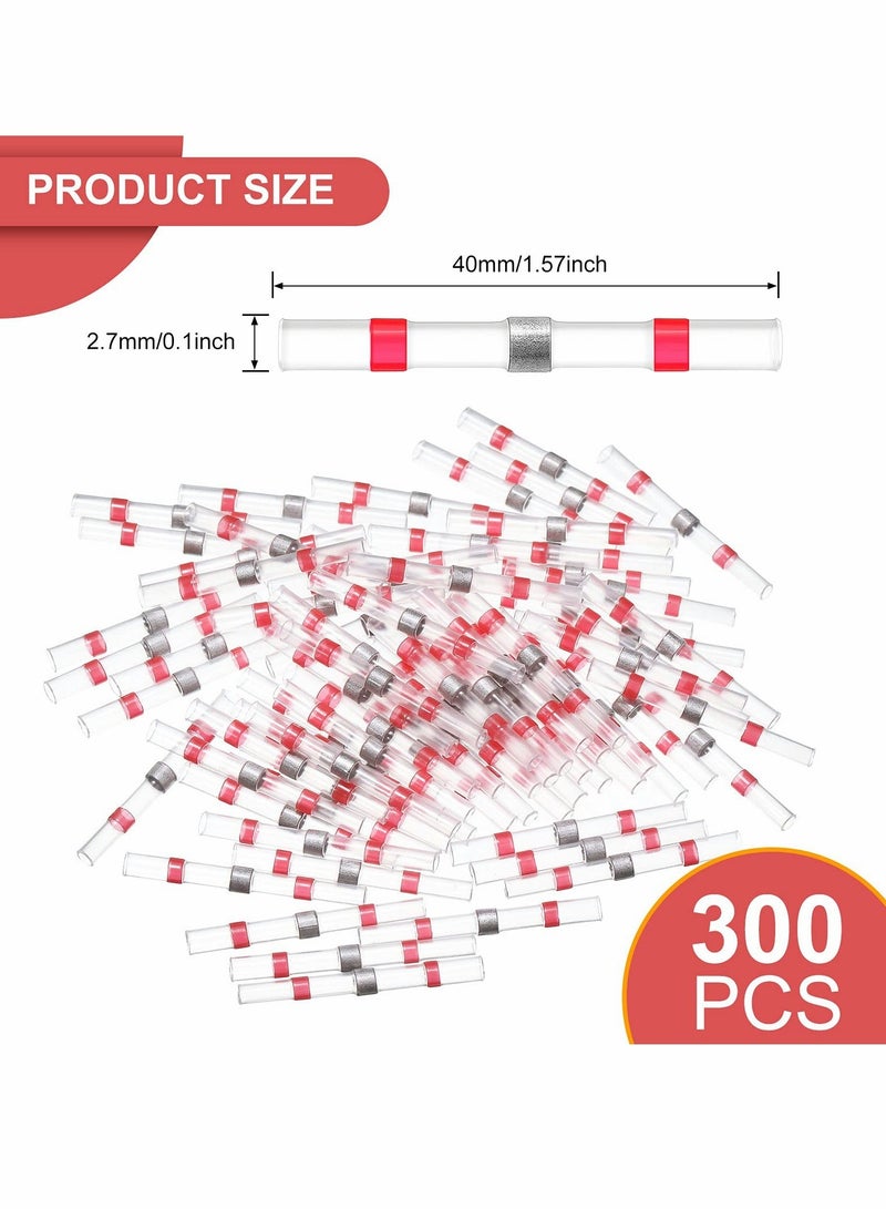 Y&D 22-18 AWG Red Solder Seal Wire Heat Shrink Connector 300 pcs ​Waterproof Insulated Electrical Splice Terminals Automotive Marine Terminal for Boat Trailer Stereo - Image 2