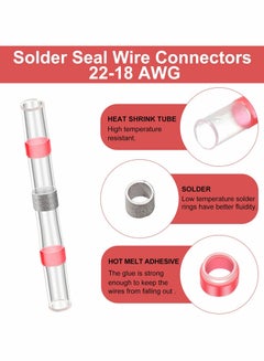 Y&D 22-18 AWG Red Solder Seal Wire Heat Shrink Connector 300 pcs ​Waterproof Insulated Electrical Splice Terminals Automotive Marine Terminal for Boat Trailer Stereo  - Image 4