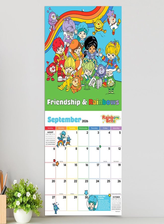 TF Publishing 2026 Rainbow Brite Wall Calendar - Large Grids for Appointments and Scheduling - Vertical Monthly Wall Calendar 2026 with Premium Matte Paper for Home and Office Organization - 12x12in - Image 4