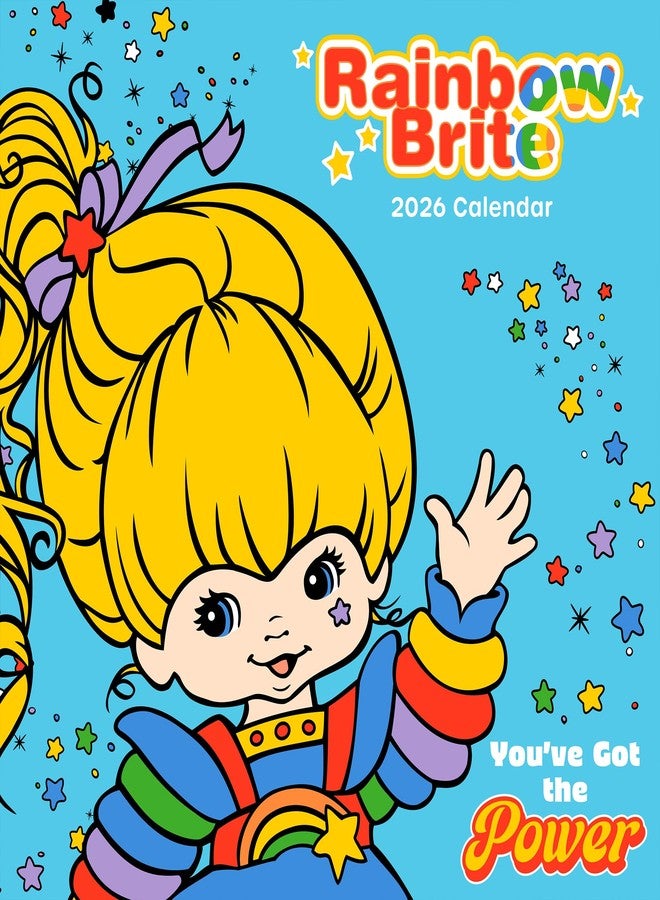 TF Publishing 2026 Rainbow Brite Wall Calendar - Large Grids for Appointments and Scheduling - Vertical Monthly Wall Calendar 2026 with Premium Matte Paper for Home and Office Organization - 12x12in - Image 1