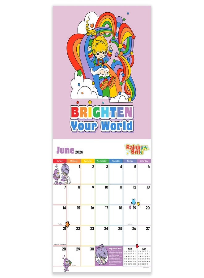 TF Publishing 2026 Rainbow Brite Wall Calendar - Large Grids for Appointments and Scheduling - Vertical Monthly Wall Calendar 2026 with Premium Matte Paper for Home and Office Organization - 12x12in - Image 2