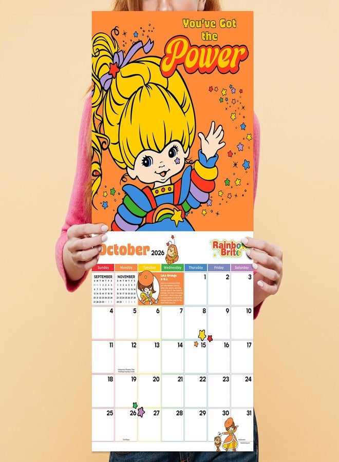 TF Publishing 2026 Rainbow Brite Wall Calendar - Large Grids for Appointments and Scheduling - Vertical Monthly Wall Calendar 2026 with Premium Matte Paper for Home and Office Organization - 12x12in - Image 5