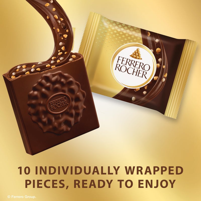 Ferrero Rocher Premium Dark Hazelnut chocolate squares, Individually Wrapped Chocolates, Great for Sharing or Gifting, 3.7 oz - Image 4