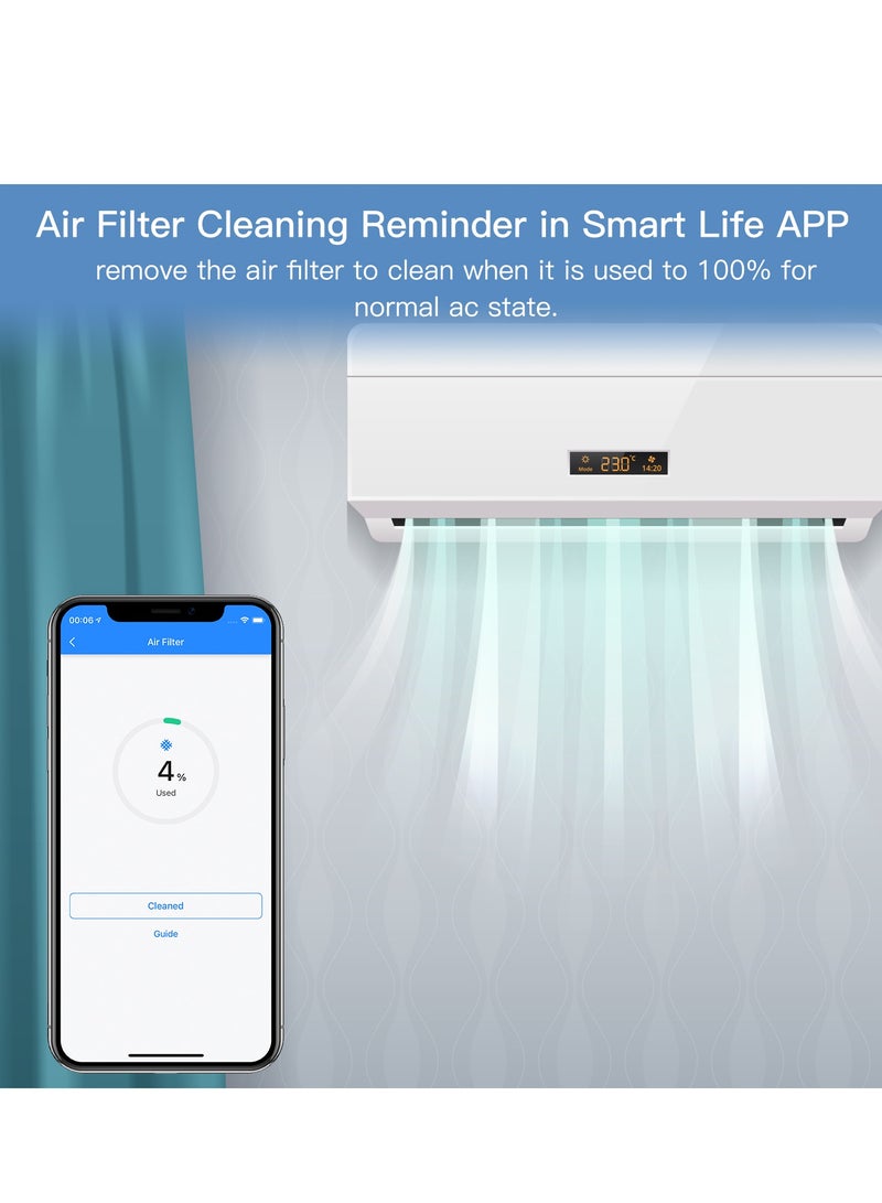 Smart Wifi IR Air Conditioner Controller Thermostat, Temperature Humidity Sensor,with LCD Display, App Control,  for Mini Split Portable AC