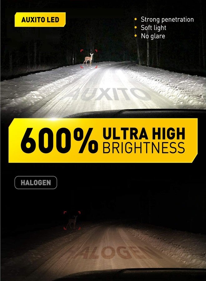 أوكسيتو مصابيح ضباب LED من AUXITO H11 H8 H16، سطوع 600%، لون أبيض بارد 6500 كلفن، مصابيح ضباب أمامية صغيرة الحجم 1:1، بدون قطبية، سهلة التركيب والتشغيل (عبوة من قطعتين) - Image 3